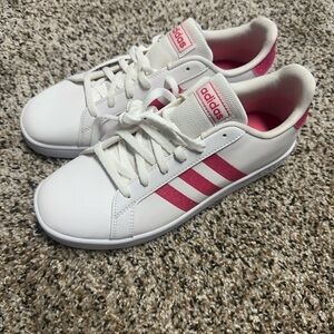 Adidas White and Pink Athletic Shoes
